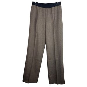 Thakoon | Brown Cream Houndstooth Wide Leg Pull On Pants New